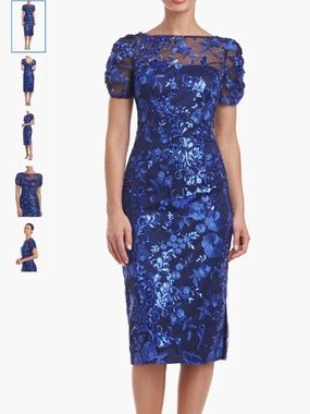 JS Collections Clover Sequin Cocktail Dress, size 16